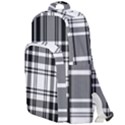 Pixel-background-design-modern-seamless-pattern-plaid-square-texture-fabric-tartan-scottish-textile- Double Compartment Backpack View1
