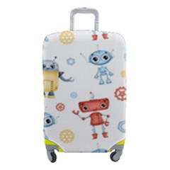 Cute-cartoon-robots-seamless-pattern Luggage Cover (small) by uniart180623