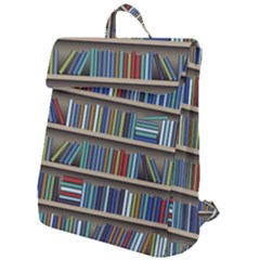 Bookshelf Flap Top Backpack by uniart180623