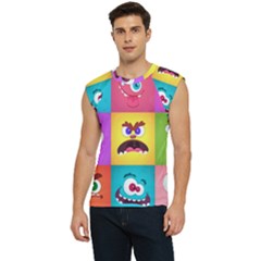 Monsters-emotions-scary-faces-masks-with-mouth-eyes-aliens-monsters-emoticon-set Men s Raglan Cap Sleeve Tee by uniart180623