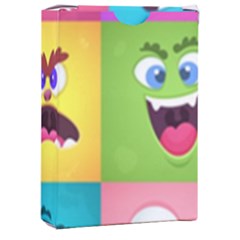 Monsters-emotions-scary-faces-masks-with-mouth-eyes-aliens-monsters-emoticon-set Playing Cards Single Design (rectangle) With Custom Box by uniart180623