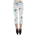 Cute-children-s-seamless-pattern-with-cars-road-park-houses-white-background-illustration-town Capri Leggings  View2