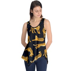Seamless-exotic-pattern-with-tigers Sleeveless Tunic by uniart180623