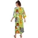 Seamless-pattern-vector-with-animals-wildlife-cartoon Grecian Style  Maxi Dress View2