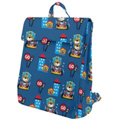 Racing-car-printing-set-cartoon-vector-pattern Flap Top Backpack by uniart180623