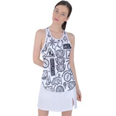 Navigation-seamless-pattern Racer Back Mesh Tank Top by uniart180623
