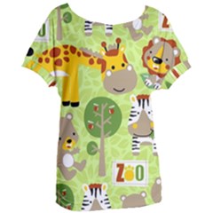 Funny-animals-cartoon Women s Oversized Tee by uniart180623