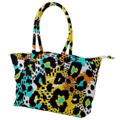 Seamless-leopard-wild-pattern-animal-print Canvas Shoulder Bag by uniart180623