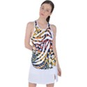 Abstract-geometric-seamless-pattern-with-animal-print Racer Back Mesh Tank Top View1