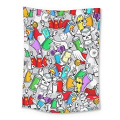 Graffiti-characters-seamless-pattern Medium Tapestry by uniart180623