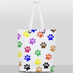 Pawprints-paw-prints-paw-animal Full Print Rope Handle Tote (small) by uniart180623