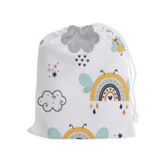 Art Pattern Design Wallpaper Background Print Drawstring Pouch (xl) by uniart180623