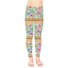 Flower Fabric Fabric Design Fabric Pattern Art Kids  Leggings by uniart180623
