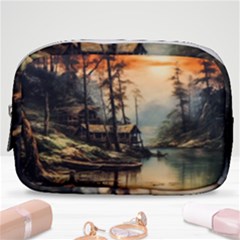Fantasy Landscape Foggy Mysterious Make Up Pouch (small) by Ravend