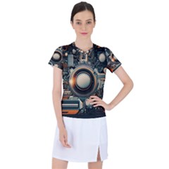 Technology Robot Internet Processor Women s Sports Top by Ravend