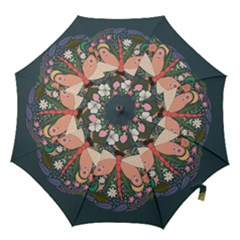 Bug Nature Flower Dragonfly Hook Handle Umbrellas (large) by Ravend