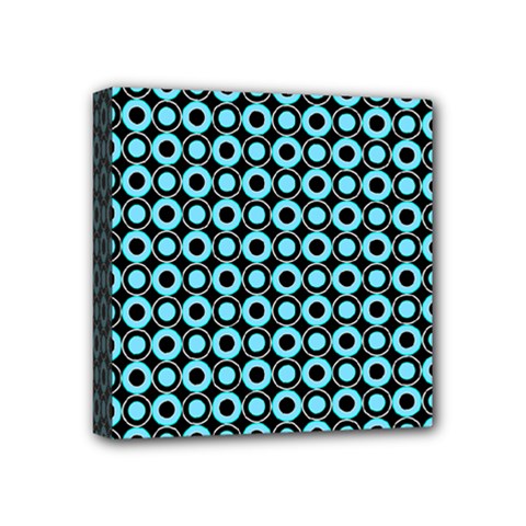 Mazipoodles Blue Donuts Polka Dot Mini Canvas 4  X 4  (stretched) by Mazipoodles