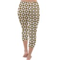 Mazipoodles Olive White Donuts Polka Dot Capri Winter Leggings  View4