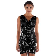 E=mc2 Text Science Albert Einstein Formula Mathematics Physics Wrap Front Bodycon Dress by uniart180623