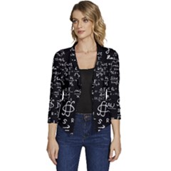 E=mc2 Text Science Albert Einstein Formula Mathematics Physics Women s Casual 3/4 Sleeve Spring Jacket by uniart180623