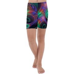 Circle Art 3d Artwork Graphics Vortex Colorful Digital Art Kids  Lightweight Velour Capri Yoga Leggings by uniart180623