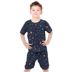 Abstract Minimalism Digital Art Abstract Kids  Tee And Shorts Set by uniart180623