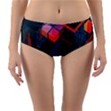Minimalist Abstract Shaping Abstract Digital Art Minimalism Reversible Mid-Waist Bikini Bottoms View3