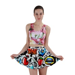 Graffiti Art Cartoon Comic Mini Skirt by uniart180623