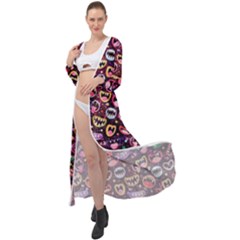 Funny Monster Mouths Maxi Chiffon Beach Wrap by uniart180623