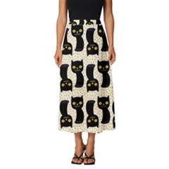 Black Cats And Dots Koteto Cat Pattern Kitty Classic Midi Chiffon Skirt by uniart180623