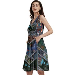 Fictional Character Cartoons Sleeveless V-neck Skater Dress With Pockets by uniart180623