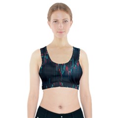 Flag Patterns On Forex Charts Sports Bra With Pocket by uniart180623