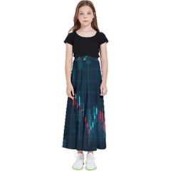 Flag Patterns On Forex Charts Kids  Flared Maxi Skirt by uniart180623