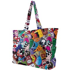 Cartoon Explosion Cartoon Characters Funny Simple Shoulder Bag by uniart180623