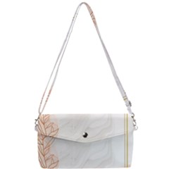 Leaves Marble Frame Background Removable Strap Clutch Bag by uniart180623