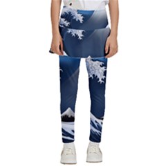 The Great Wave Off Kanagawa Kids  Skirted Pants by Grandong