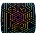 Circuit Hexagonal Geometric Pattern Background Pattern Back Support Cushion View1