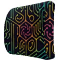Circuit Hexagonal Geometric Pattern Background Pattern Back Support Cushion View3
