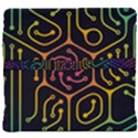 Circuit Hexagonal Geometric Pattern Background Pattern Back Support Cushion View4