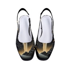 Waterfall Water Nature Springs Women s Classic Slingback Heels by Simbadda