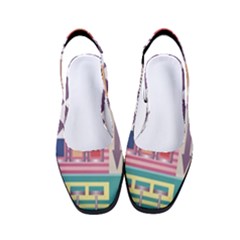 Abstract Shapes Colors Gradient Women s Classic Slingback Heels by Simbadda