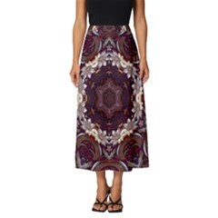 Rosette Kaleidoscope Mosaic Abstract Background Classic Midi Chiffon Skirt by Simbadda
