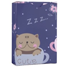 Cute Kittens Sleep Sweetly Mugs Playing Cards Single Design (rectangle) With Custom Box by Simbadda
