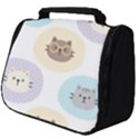 Cute Cat Seamless Pattern Background Full Print Travel Pouch (Big) View1