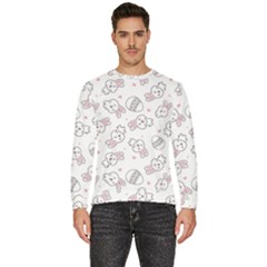 Cute Pattern With Easter Bunny Egg Men s Fleece Sweatshirt by Simbadda
