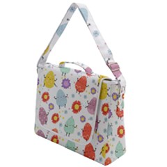 Easter Seamless Pattern With Cute Eggs Flowers Box Up Messenger Bag by Simbadda