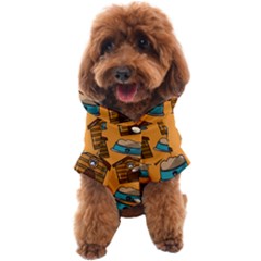 Pet House Bowl Food Seamless Pattern Dog Coat by Simbadda