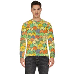 Seamless Pattern With Doodle Bunny Men s Fleece Sweatshirt by Simbadda