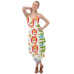 Seamless Pattern Vector With Animals Cartoon Layered Bottom Dress by Simbadda