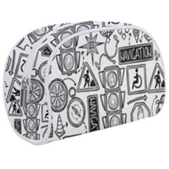 Navigation-seamless-pattern Make Up Case (medium) by Simbadda